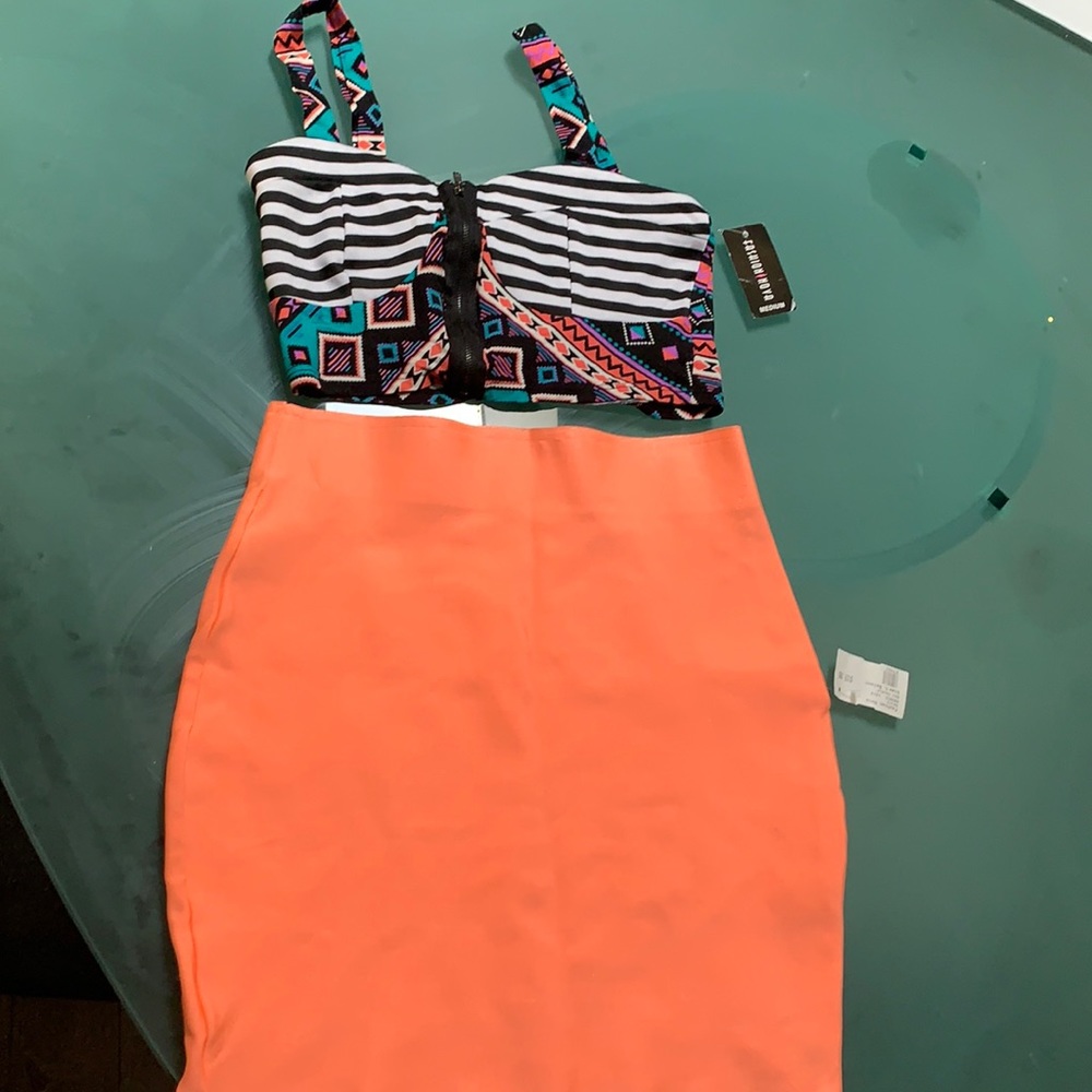 Brand new fashion nova skirt and top